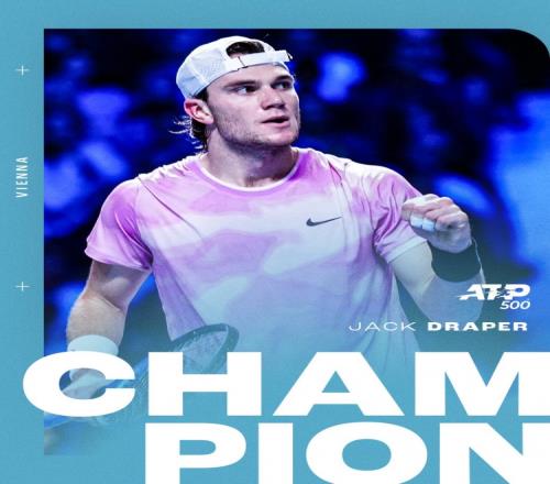 ATP500維也納：德雷珀2-0卡恰諾夫奪得冠軍，生涯首座500賽冠軍