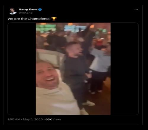 喝醉了都凯恩晒全队喝酒庆祝视频配文:我们是冠军!