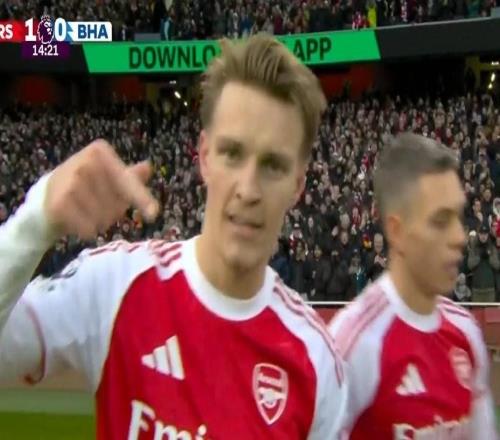 遠射破門(mén)，厄德高斬獲本賽季在阿森納的首粒進(jìn)球