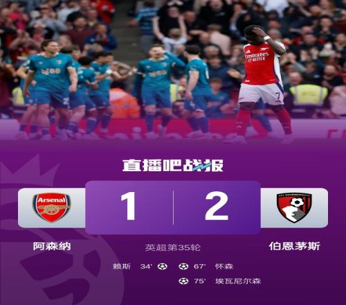 5轮仅1胜阿森纳近乎摆烂5轮丢9分，全主力告负且欧冠01劣势