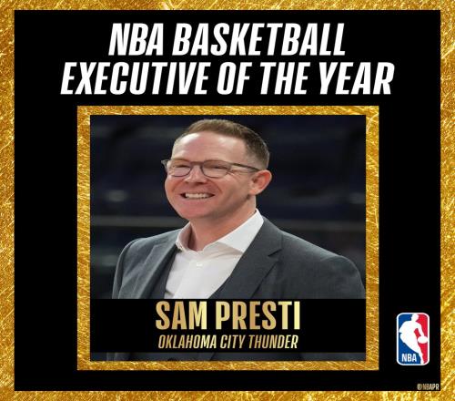 68勝14負(fù)！NBA本賽季最佳高管：雷霆總經(jīng)理普雷斯蒂