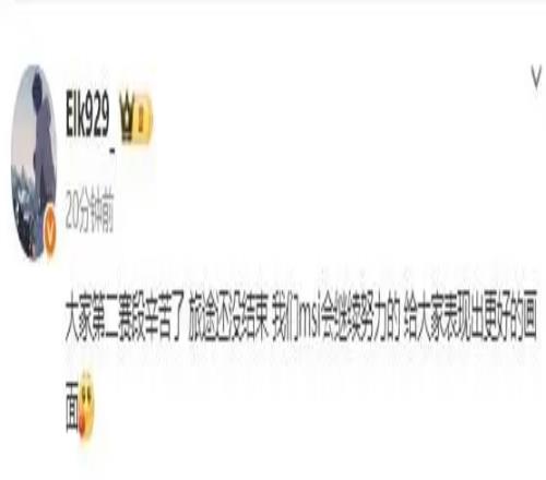Elk赛后更博:我们MSI会继续努力的,给大家表现出更好的画面