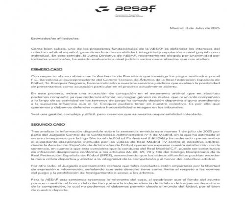 西裁判協(xié)會官方：將介入內(nèi)格雷拉案辯護(hù)滿意法院對皇馬TV的判決