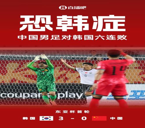 丟13球1球不進(jìn)！國足遭遇對韓國6連敗，上一次取勝是8年前世預(yù)賽