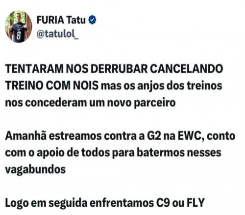 FUR打野Tatu：明天首戰(zhàn)對上G2，需要大家的支持來痛揍他們