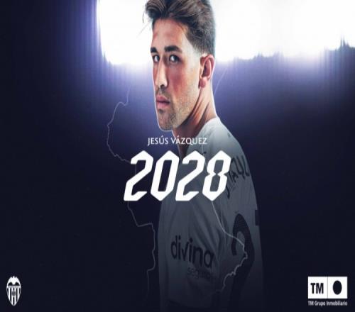 官方：瓦倫西亞與22歲左后衛(wèi)熱蘇斯巴斯克斯續(xù)約至2028年