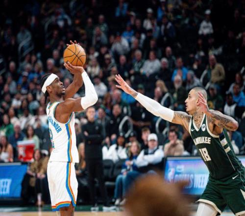 亞歷山大40分7籃板11助攻雷霆擒雄鹿2連勝，字母哥19分14板7助