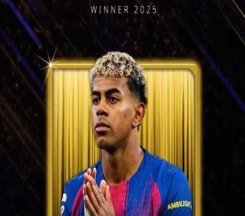 官方：亞馬爾當(dāng)選環(huán)球足球獎(jiǎng)2025年最佳前鋒