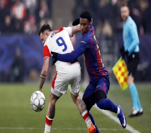 布拉格斯拉維亞對(duì)陣巴薩半場(chǎng)2球，與前6輪歐冠進(jìn)球數(shù)持平