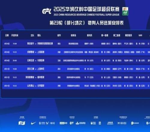 中超裁判安排：約旦裁判阿扎姆馬哈德邁將執(zhí)法泰山vs國(guó)安