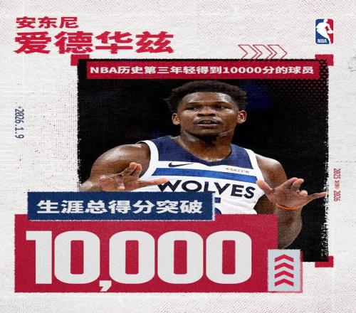 歷史第三年輕萬分先生愛德華茲超越科比僅遜詹杜