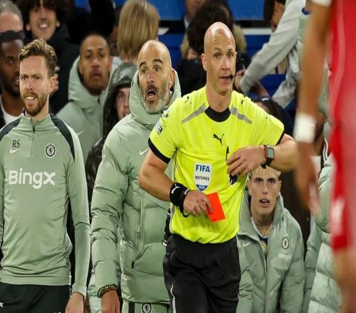 2.36張，切爾西在安東尼泰勒執(zhí)法下場均拿牌數最多