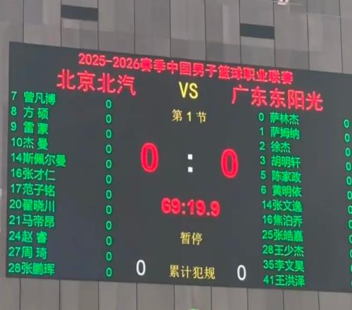 兇多吉少！廣東大將確定缺席和北京隊比賽杜鋒緊急調(diào)整陣容