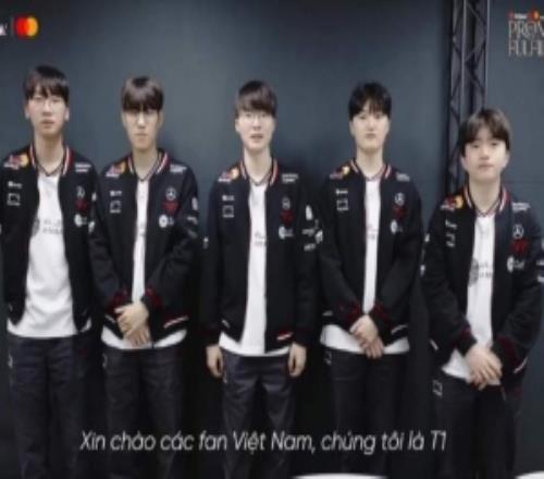 T1官方發(fā)布選手問候Faker：各位越南粉絲們大家好，我們是T1
