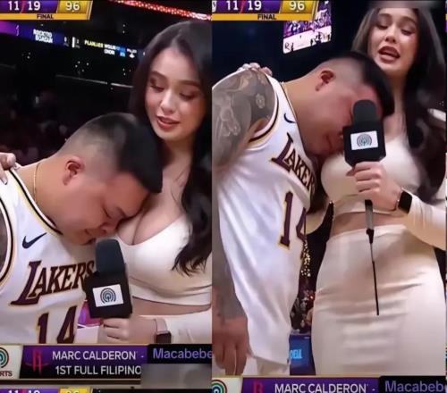 湖人圣誕大戰(zhàn)輸球后男球迷倚靠在美女記者懷里痛哭照片意外走紅