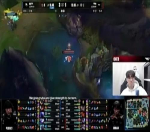 Oner：玄準(zhǔn)哥第一局看來是很緊張吧，大一直都不中啊玄準(zhǔn)哥