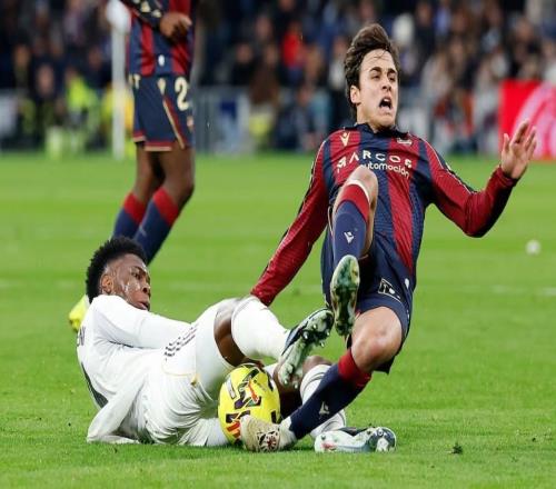 楚阿梅尼下輪西甲5黃停賽，維尼修斯目前身背4黃處于警戒狀態(tài)