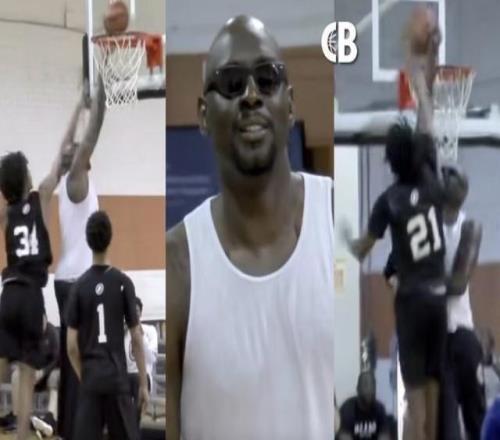 43歲前NBA球員達柳斯邁爾斯突襲美高訓練館戴著墨鏡教育高中生