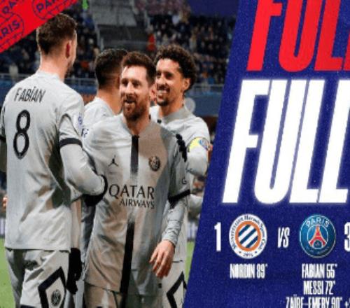 法甲梅西破門姆巴佩失點+傷退巴黎31蒙彼利埃