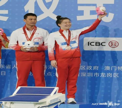 中山籍運動員汪雪兒女子100米仰泳摘銅