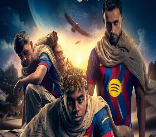 巴薩發(fā)布國家德比預(yù)熱海報(bào)，亞馬爾、佩德里及埃里克出鏡