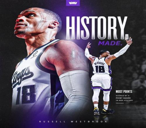 超越奧斯卡羅伯特森！威少加冕NBA歷史控衛得分王