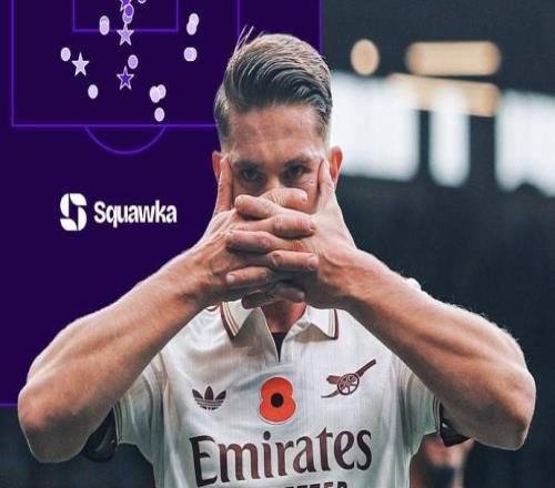 本賽季射門20+的英超球員中，只有哲凱賴什的射門全在禁區(qū)內(nèi)