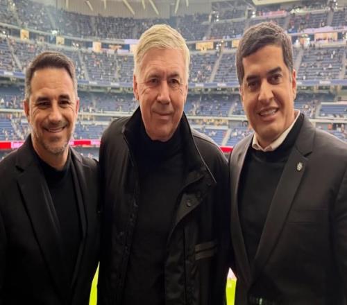 安切洛蒂回伯納烏看球并社媒發(fā)文：看到皇馬取勝真的很開(kāi)心