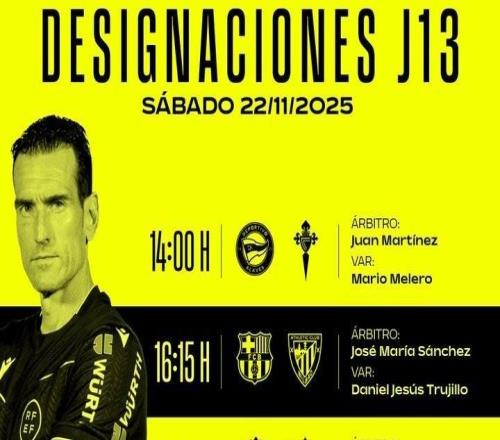 明日西甲裁判：何塞桑切斯執(zhí)法巴薩vs畢爾巴鄂競技