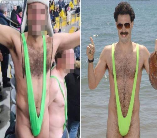 三名球迷扮成“波拉特”看歐冠，當場被判刑入獄5天