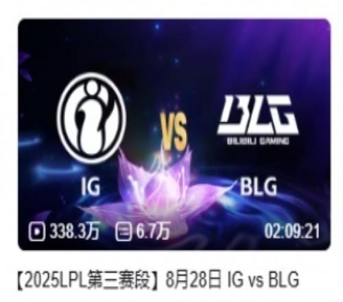 流量大王！IGVSBLG成常规赛播放量历史第六名前十全跟iG有关！