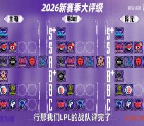 管澤元米勒公布2026LPL隊(duì)伍評(píng)級(jí)：BLG唯一S+俱樂部！看好ALWBG