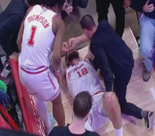 不打了！3級(jí)腳踝扭傷！火箭又一主力球員倒下