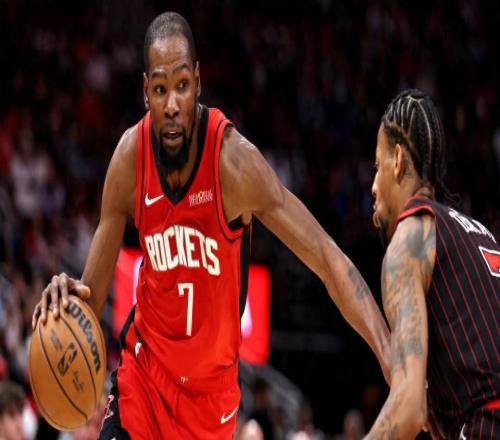 火箭終結(jié)3連敗重返前六！杜蘭特28+10秀暴扣小賈18+7送關(guān)鍵三分