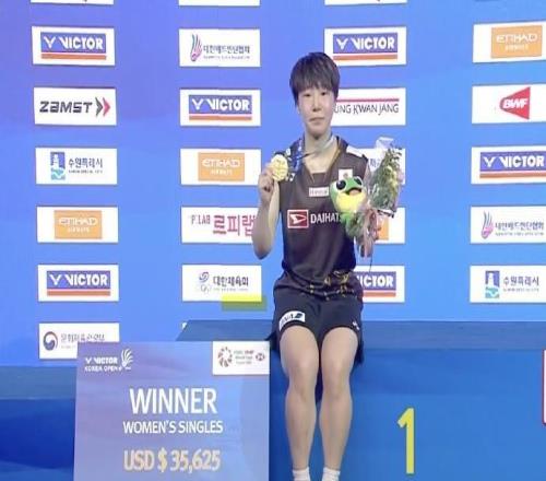 山口茜20击败安洗莹，夺得韩国羽毛球公开赛女单冠军