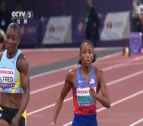 世錦賽女子100米：杰斐遜伍登10秒61打破賽會紀錄，奪得金牌