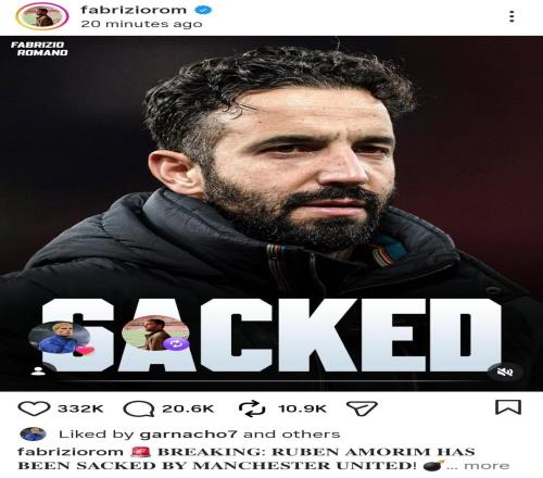 在線(xiàn)吃瓜，加納喬點(diǎn)贊了阿莫林下課的帖子