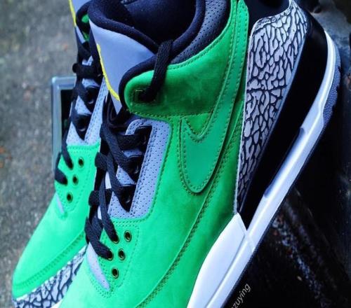 誰的早飯錢庫里上腳的AJ3俄勒岡大學(xué)配色市場價為8000美元