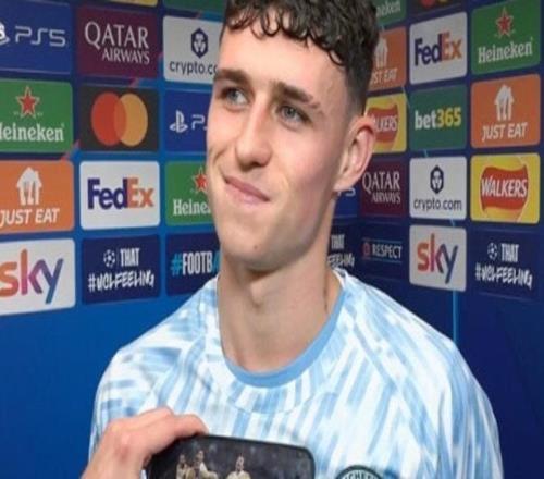 兩粒禁區(qū)外歐冠進球被拿來與皮耶羅比較，福登：我很榮幸