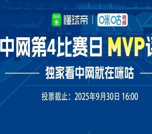 懂球帝X咪咕中網(wǎng)第四比賽日最佳球員評選：鄭欽文入選，辛納在列