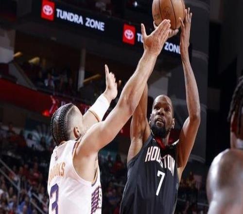 杜蘭特26+10三分準絕殺火箭主場險勝太陽