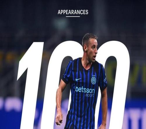 里程碑，弗拉泰西完成了代表國米的第100場比賽