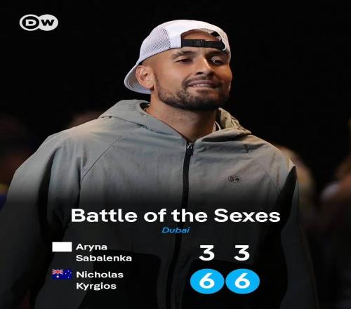 薩巴慘敗輸?shù)粜詣e大戰(zhàn)，網(wǎng)友笑稱椰子特意控分男女網(wǎng)球是兩項運動