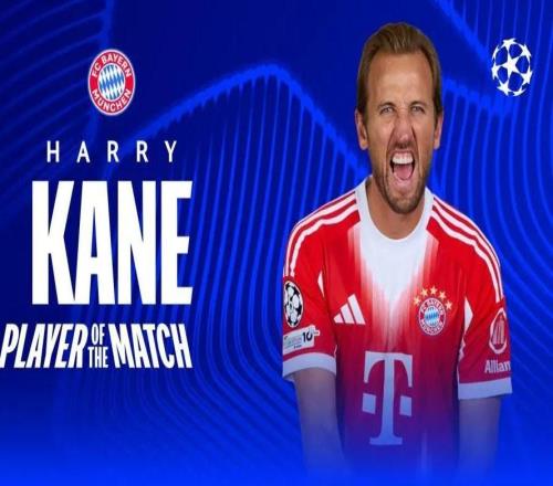 梅開二度，凱恩當(dāng)選拜仁vs圣吉羅斯全場(chǎng)聯(lián)合最佳球員