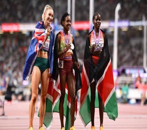 世锦赛女子1500米：基普耶根3分52秒15轻松夺冠，实现三连冠