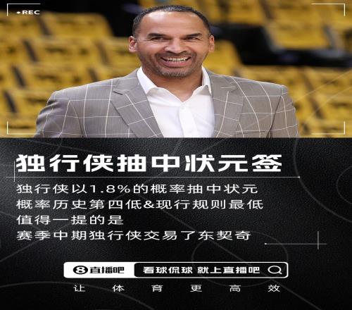 1.8%的概率！独行侠抽中状元签他们曾在赛季中期交易了东契奇