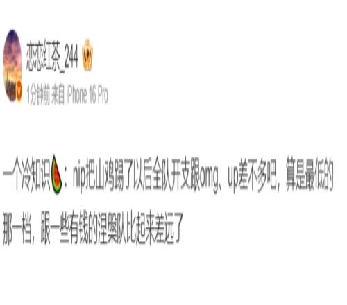Doinb真给自己开工资爆料人曝NIP薪资情况：开支在LPL算最低一档，和OMG、UP差不多