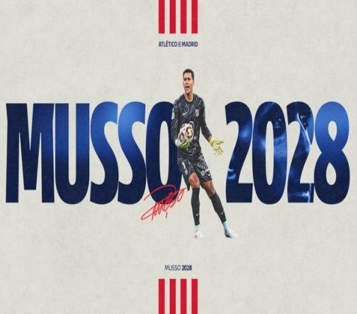 官方：马竞买断亚特兰大门将穆索，签约至2028年