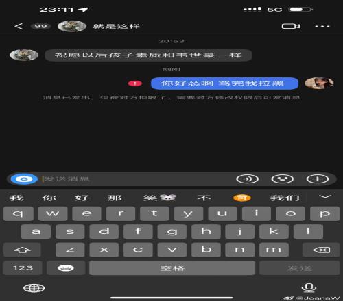 骂完就拉黑！韦世豪妻子晒被私信辱骂截图