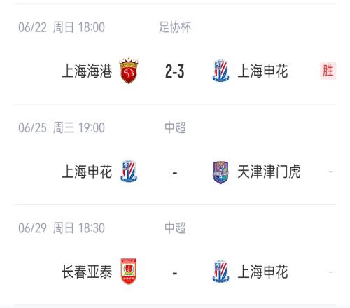 累啊！申花足协杯淘汰海港，不到72小时后将在联赛主场vs津门虎